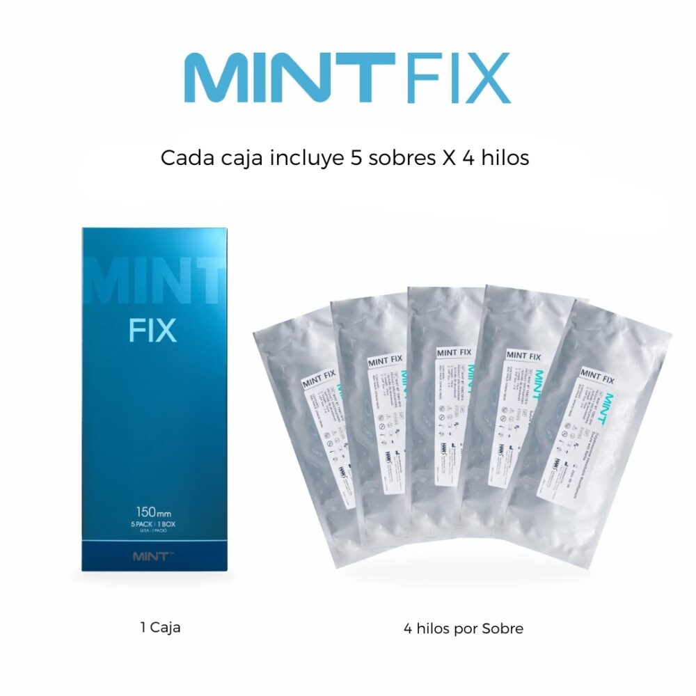 Caja de hilos espiculados Mint Fix para lifting facial y reposicionamiento de tejido caído