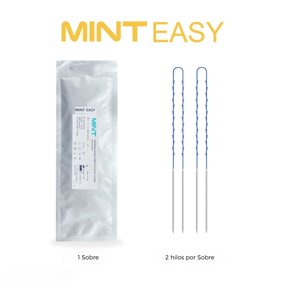 Hilos Mint Easy con agujas flexibles de 19G para fácil inserción